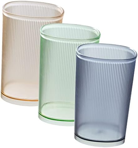 Cabilock 3pcs Reusable Toothbrush Cups Portable Holder for Family Use