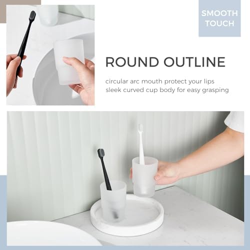 Aomasi Frosted Glass Tumbler Cap 2 Pack 1