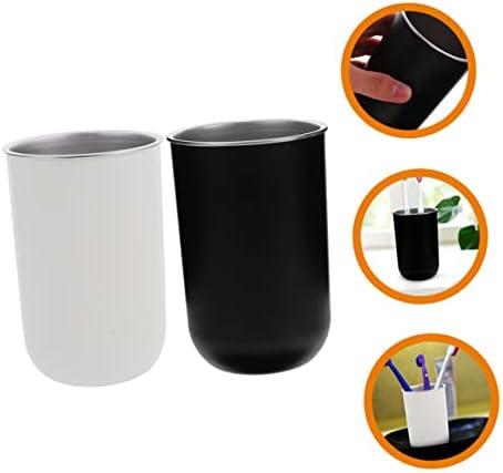 Hemoton 2 Pack Toothbrush Cup Holder Set
