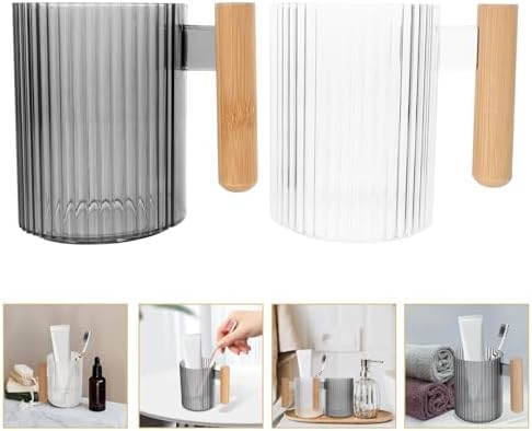 ABOOFAN 4-Piece Toothbrush Storage Cup Set