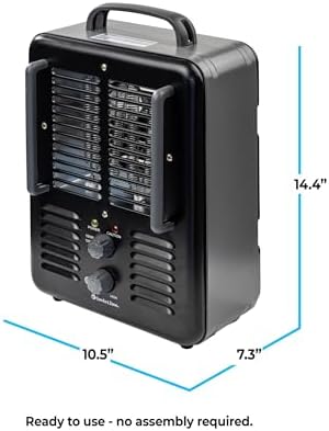 Comfort Zone 1500W Electric Space Heater with Safety Features