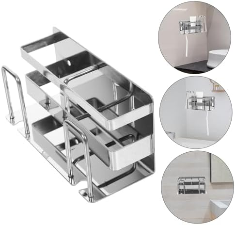 Anneome Wall-Mount Toothbrush Holder Stainless Steel
