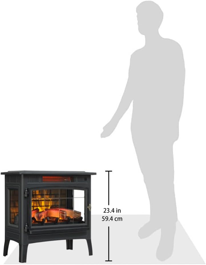 Duraflame Electric Fireplace Stove with 3D Flame Effect Bronze
