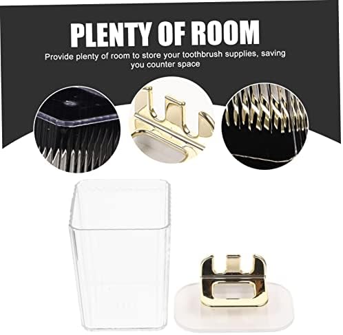 BRIGHTFUFU Wall Mounted Toothbrush Holder Set 1