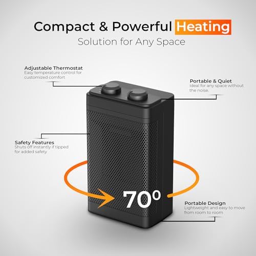 ZENTREN Bladeless Fan Heater with PTC Ceramic Technology