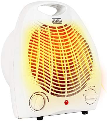 BLACKDECKER 2-in-1 Desktop Heater Fan White