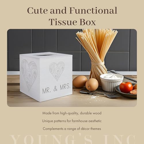 Youngs Inc Wood Bless You Tissue Box Cover