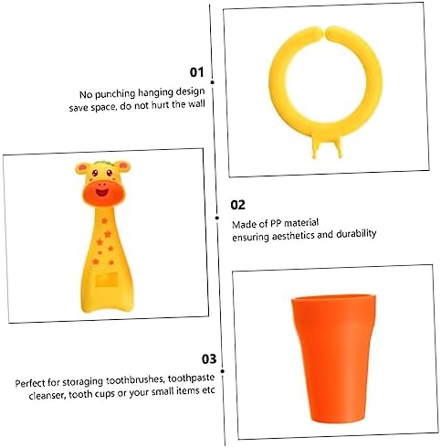 VICASKY 2Sets Cartoon Animal Toothbrush Holder