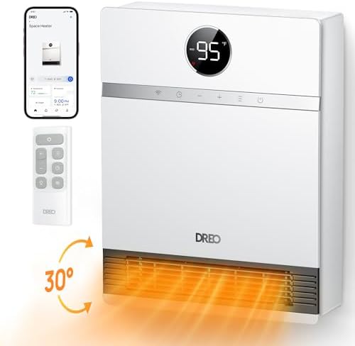 Dreo Smart Wall Heater with Alexa 30 Oscillation 150 sq ft Coverage