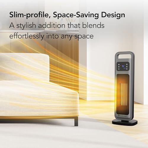 Comfort Zone 26-Inch Tower Space Heater with Remote Control