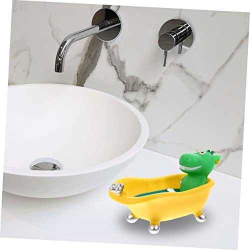 Luxshiny Cartoon Dinosaur Soap Box Drain Holder