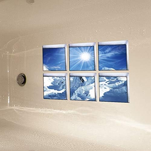 AILEGOU 3D Non-Slip Bathtub Stickers with Animal Design
