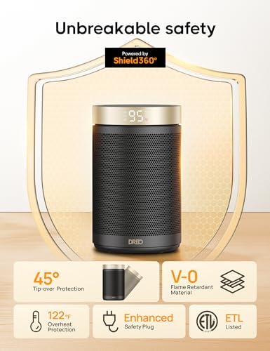 Dreo Space Heater - 1500W PTC Ceramic with Thermostat and Remote