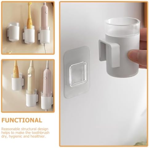 PRETYZOOM 2pcs Wall Mounted Electric Toothbrush Holder