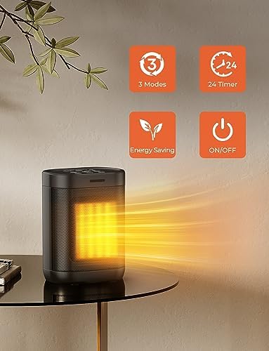 Oprunsy 1500W PTC Ceramic Space Heater with 4 Modes