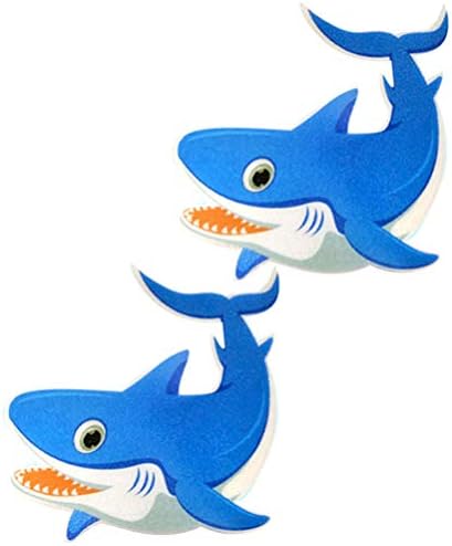 Cabilock 5pcs Non-Slip Frosted Shark Stickers for Bathroom Safety