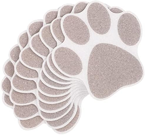 10pcs Paw Bathtub Non-Slip Stickers Grey Safe Grip Design