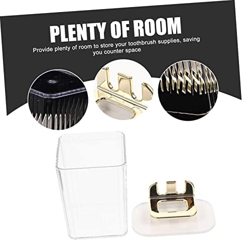 Pink Wall-Mounted Toothbrush Holder Set