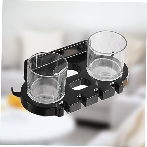 ABOOFAN Punch Toothbrush Holder Black Aluminum