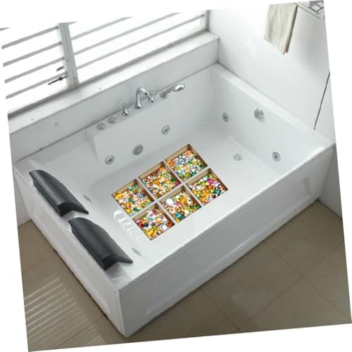 Happyyami 6 Pack 3D Bathtub Stickers Non-Slip PVC Decor