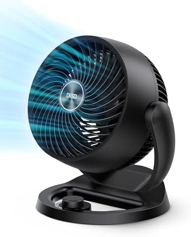 Dreo 9 Inch Table Fan with Thermostat and 70ft Airflow