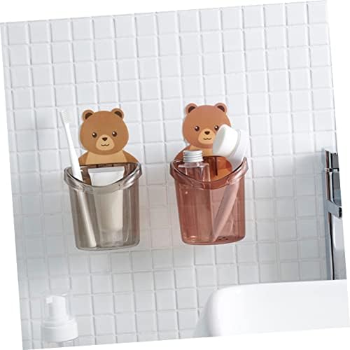 2pcs Cartoon Wall-Mounted Toothbrush Holder for Boys and Girls