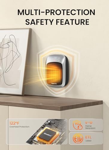 GiveBest 2 Pcs 800W Wall Heater with Remote and LED Display