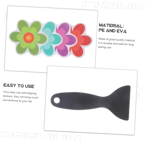 VICASKY 4pcs Cartoon Non-Slip Tile Stickers for Bathrooms