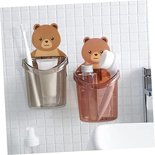 HEALLILY Wall Toothbrush Holder with Cartoon Design