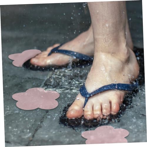 20pcs Non-Slip Pink Rubber Bathtub Stickers