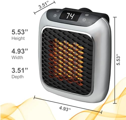 Ontel Turbo Wall Heater - 800W Ceramic Quiet Energy Efficient