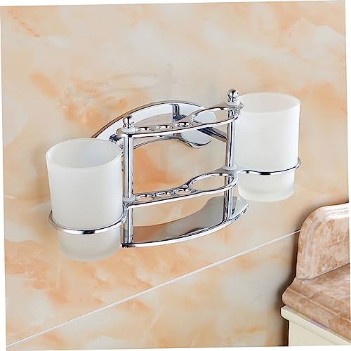COOLHIYA Wall Mounted Toothbrush Holder with Cup