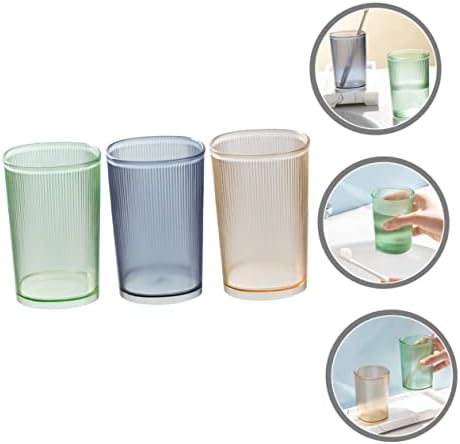 Cabilock 3pcs Reusable Toothbrush Cups Portable Holder for Family Use