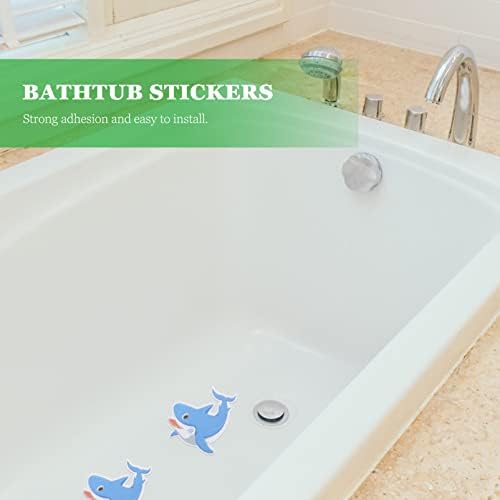 Cabilock Non-Slip Shark Bathtub Stickers 5 Pieces