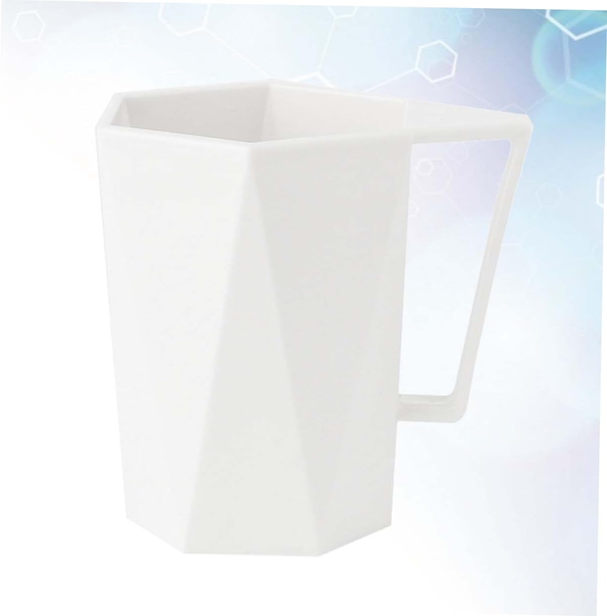 BRIGHTFUFU Elegant Geometric Toothbrush Cup with Handle