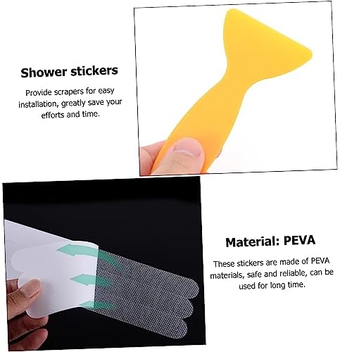 Mobestech 6Pcs Non-Slip Bath Tub Stickers with Scrapers