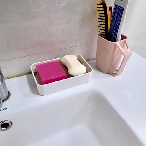 Bamboo Soap Dish Holder with Melamine Base 1 Pack