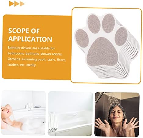 10Pcs Non Slip Paw Print Bath Stickers