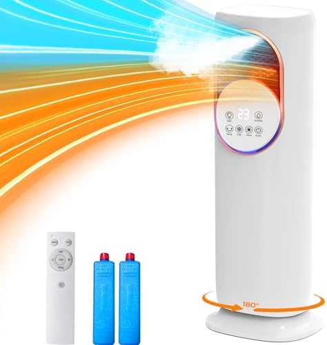 XWLAI Bladeless Tower Fan and Heater Combo with Humidifier