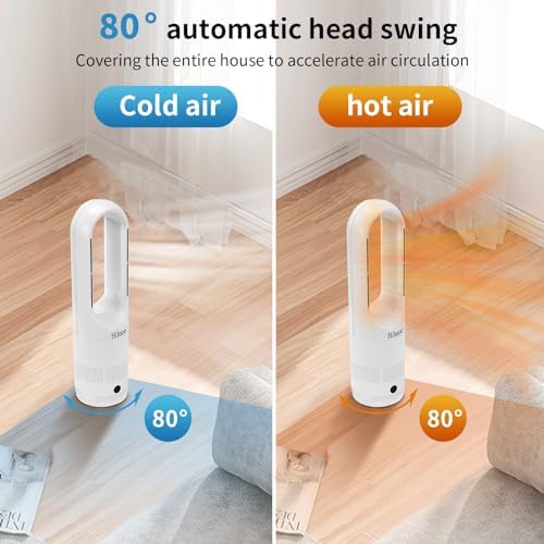 Hiluce All Season Fan Heater Combo with Remote and 80 Oscillating
