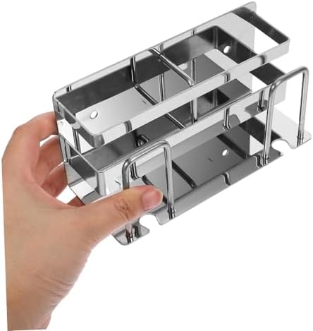 GLEAVI Wall-Mounted Toothbrush Holder Stainless Steel Multi Functional Bathroom Organizer