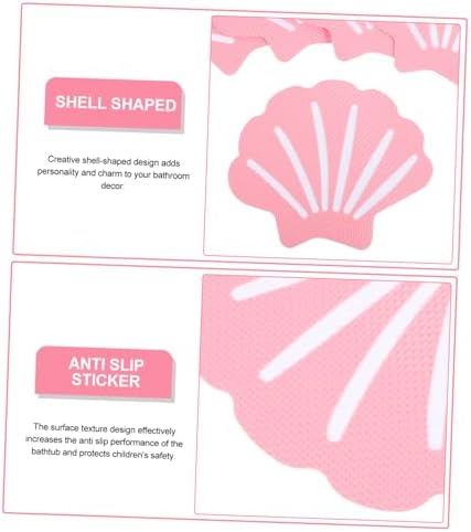 Holibanna Bathtub Nonslip Stickers 12pcs Shell Design Anti-Slip Decals
