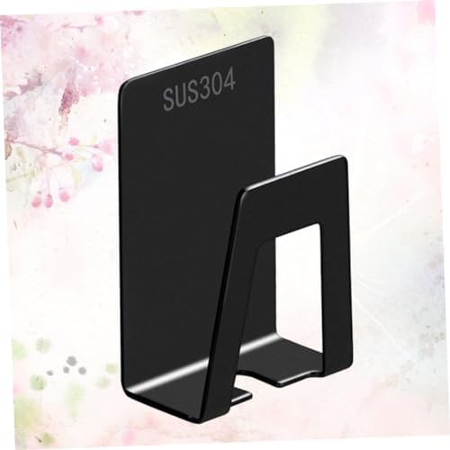 IMIKEYA Wall-Mounted Toothbrush Holder Black
