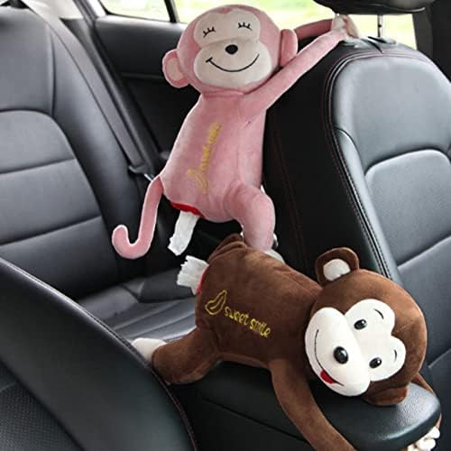 Cute Plush Monkey Tissue Dispenser for Car and Home