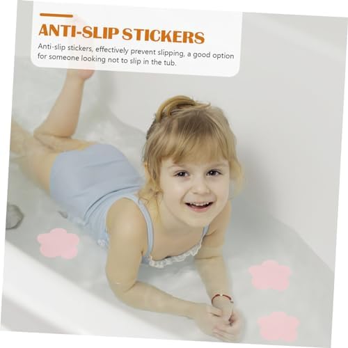 HOLIDYOYO 12pcs Pink Non-Slip Bathtub Stickers 1