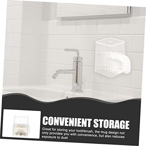 Ciieeo Wall Mounted Toothbrush Holder with Cup for Bathroom
