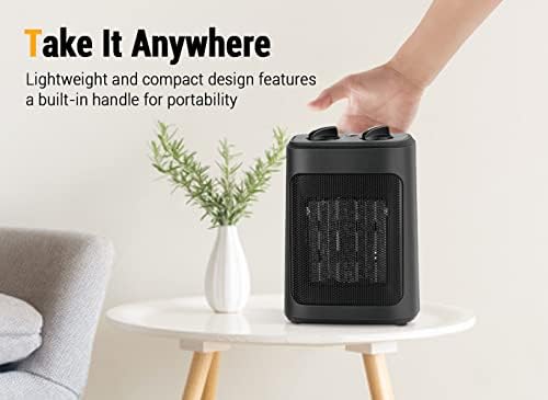Aikoper 1500W Electric Space Heater with Thermostat 1
