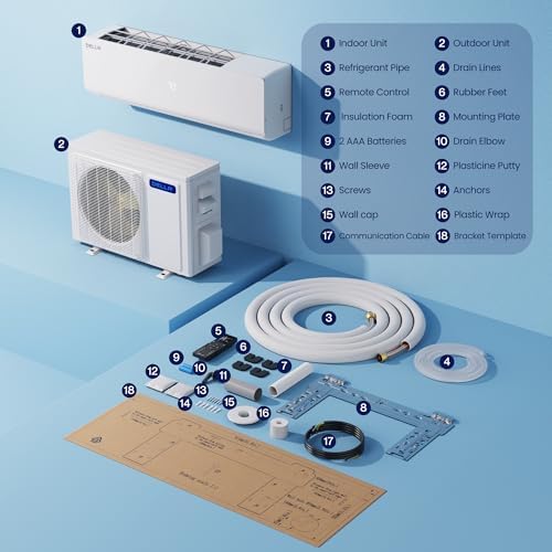 Della 3 Zone Multi-Split Air Conditioner with Alexa Compatibility