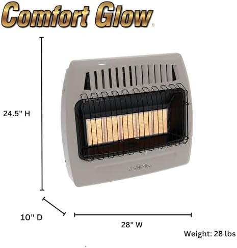 Comfort Glow 5 Plaque 30000 BTU Gas Wall Heater