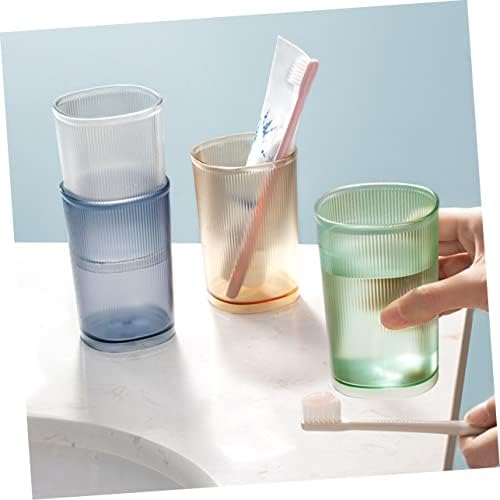 Cabilock 3pcs Reusable Toothbrush Cups Portable Holder for Family Use